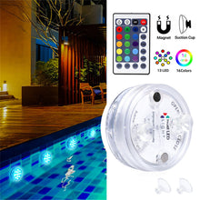 Load image into Gallery viewer, RGB Submersible Light with Magnet 13 LED Underwater Night Light Swimming Pool Light for Outdoor Vase Fish Tank Pond
