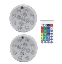 Load image into Gallery viewer, RGB Submersible Light with Magnet 13 LED Underwater Night Light Swimming Pool Light for Outdoor Vase Fish Tank Pond
