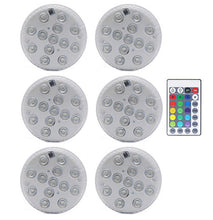 Load image into Gallery viewer, RGB Submersible Light with Magnet 13 LED Underwater Night Light Swimming Pool Light for Outdoor Vase Fish Tank Pond