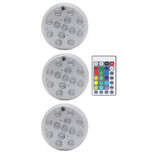Load image into Gallery viewer, RGB Submersible Light with Magnet 13 LED Underwater Night Light Swimming Pool Light for Outdoor Vase Fish Tank Pond
