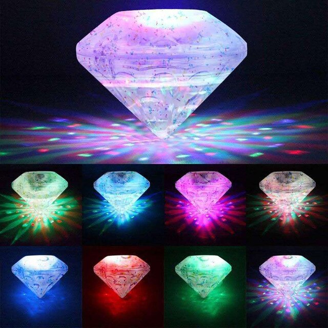 Floating Underwater LED Disco Light Glow Show Swimming Pool Pond Hot Tub Spa Lamp Waterproof